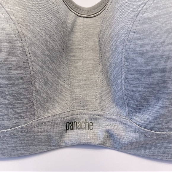 Panache Ultimate High Impact Underwire Full Coverage Gray 5021 Sports Bra 34D - Picture 6 of 14